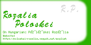 rozalia poloskei business card